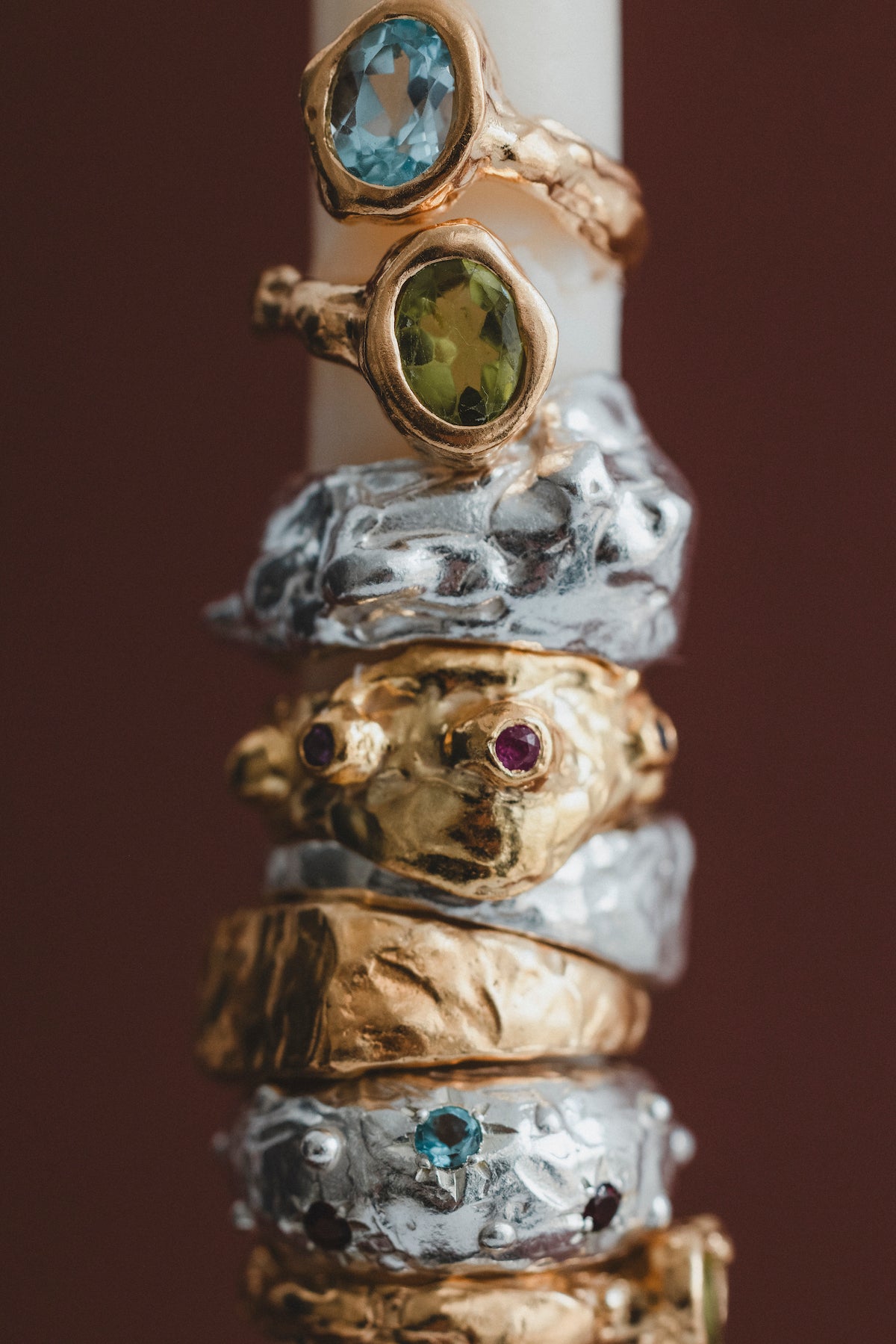 Kerid Ring 2 - K2, 925 silver or gold-plated silver ring by Bocavolcan, handmade in Valencia