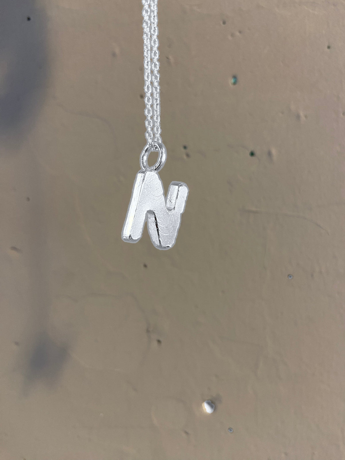 Lava Soup letter N pendant, 925 silver