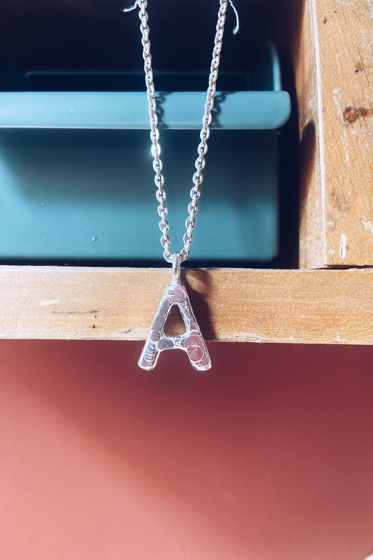 Alternate view of Lava Soup, 925 silver or gold-plated silver initial pendant by Bocavolcan