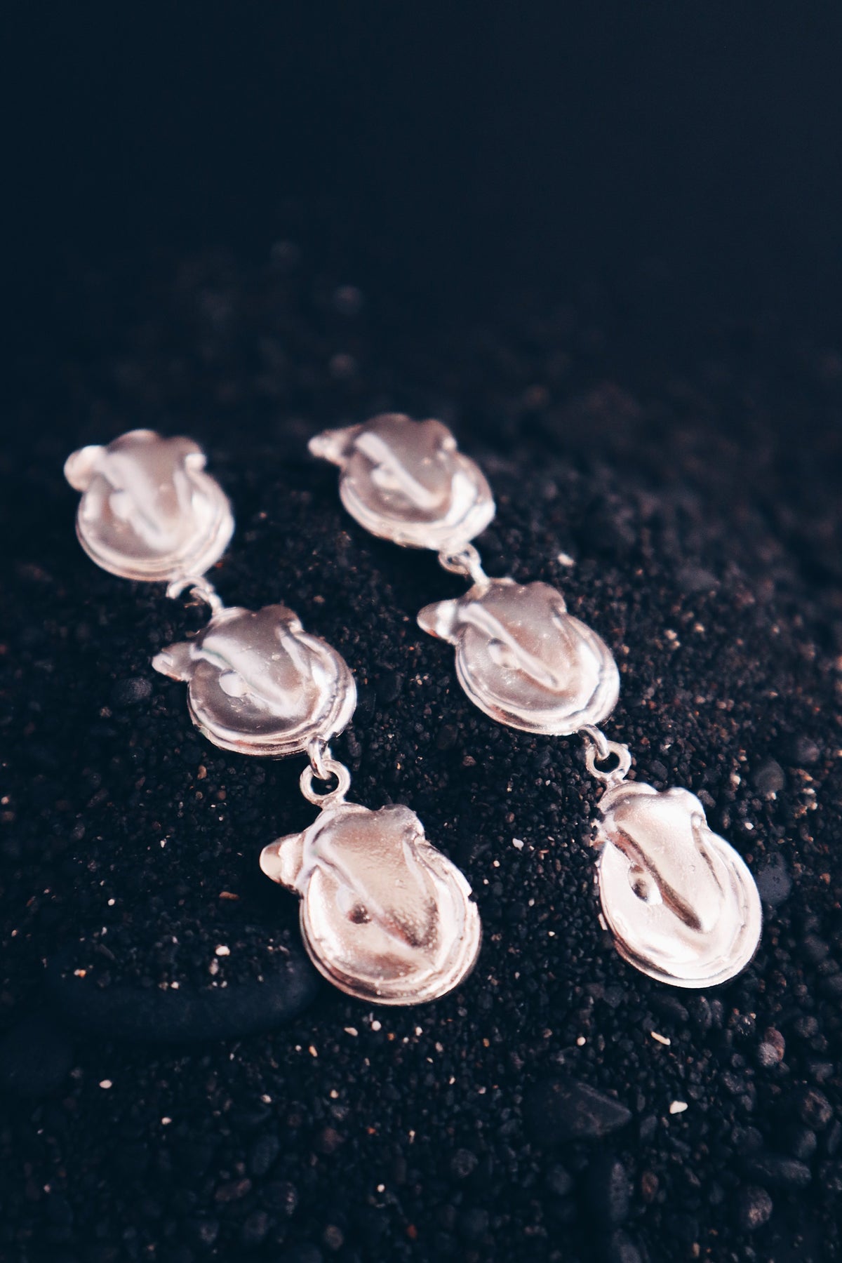 Otra vista de Katia Earrings, pendientes de plata 925 o plata chapada en oro de Bocavolcan