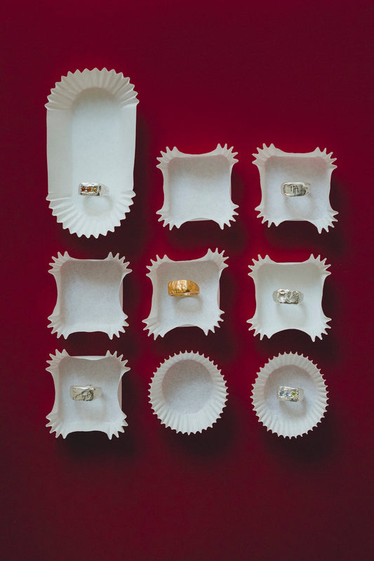 Handmade silver signet rings by Bocavolcan
