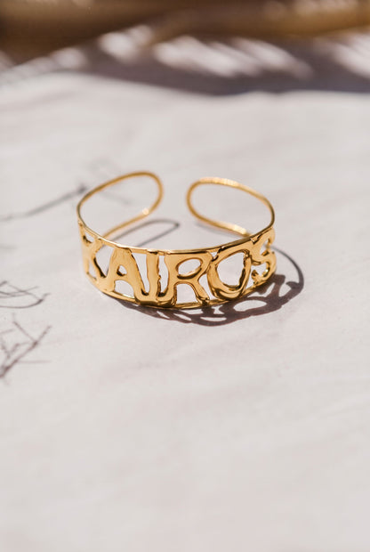Kairós Bracelet, versión chapada en oro, pulsera de Bocavolcan
