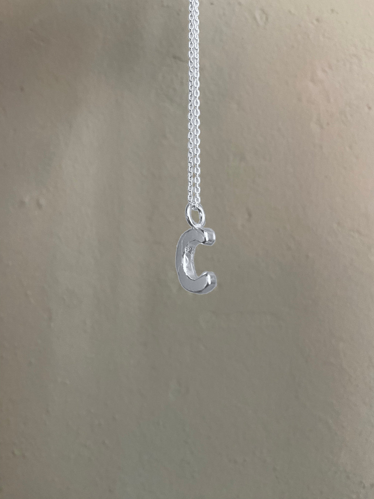 Lava Soup letter C pendant, 925 silver