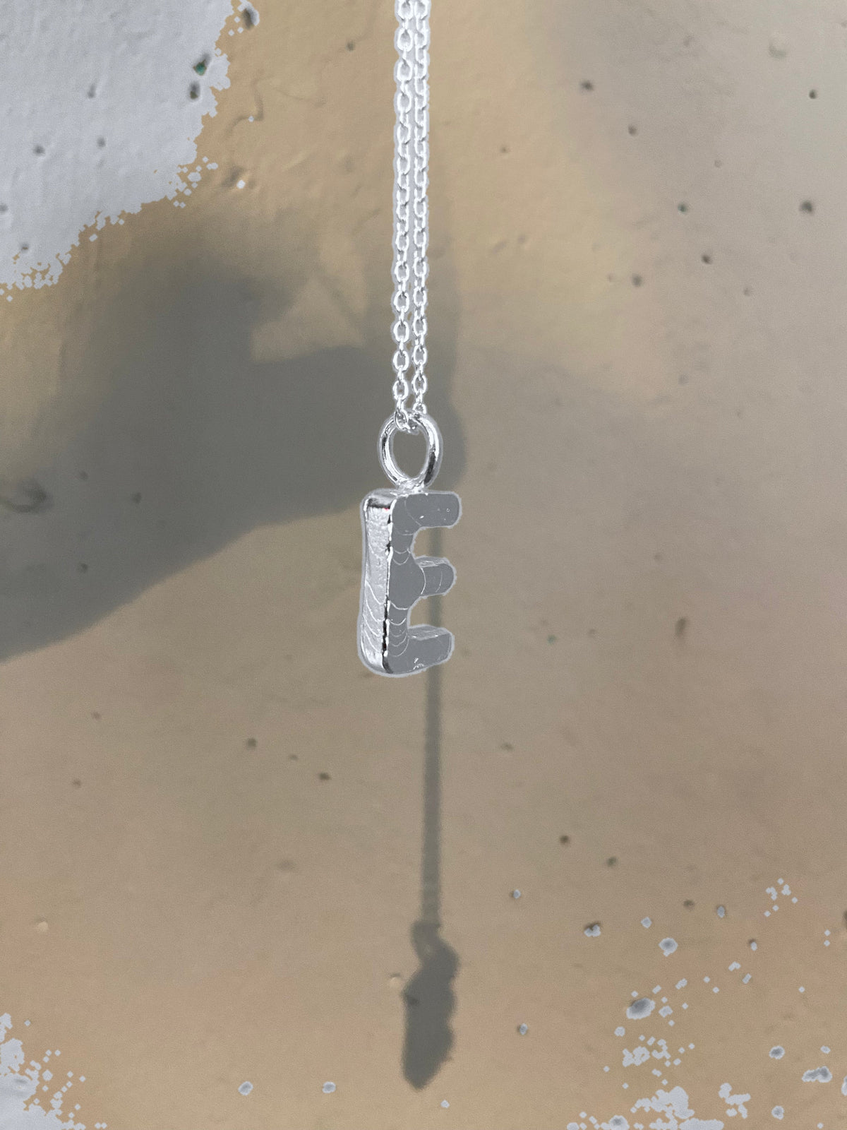 Lava Soup letter E pendant, 925 silver