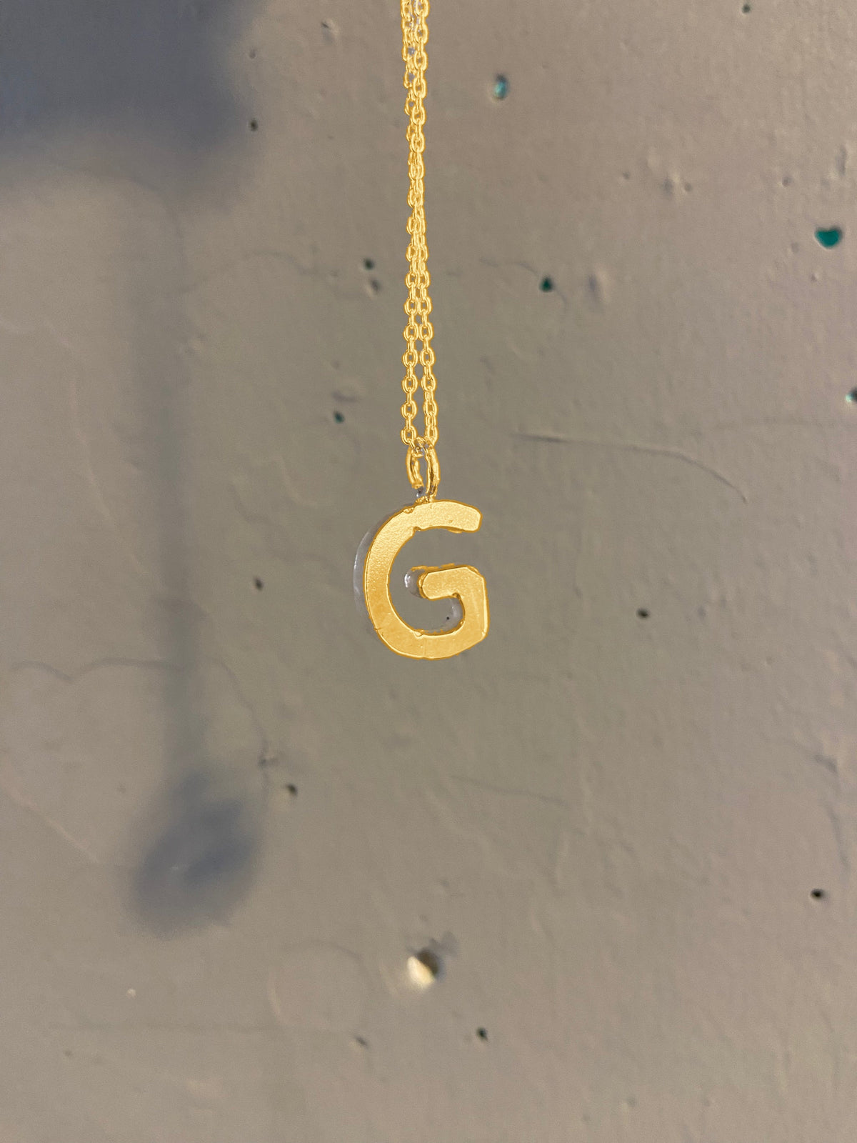 Lava Soup letter G pendant, gold-plated 925 silver