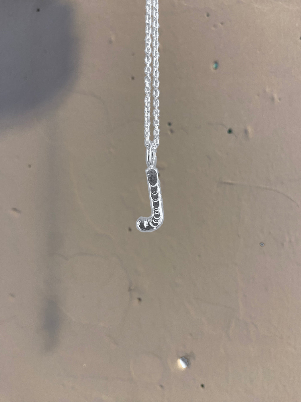Lava Soup letter J pendant, 925 silver