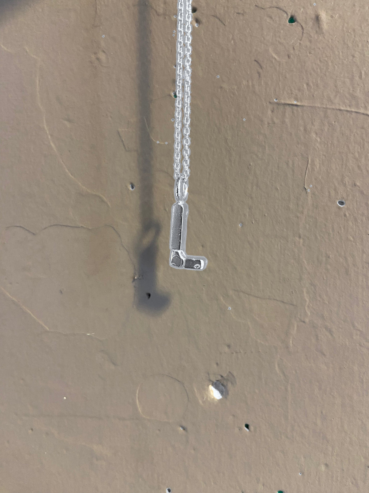 Lava Soup letter L pendant, 925 silver