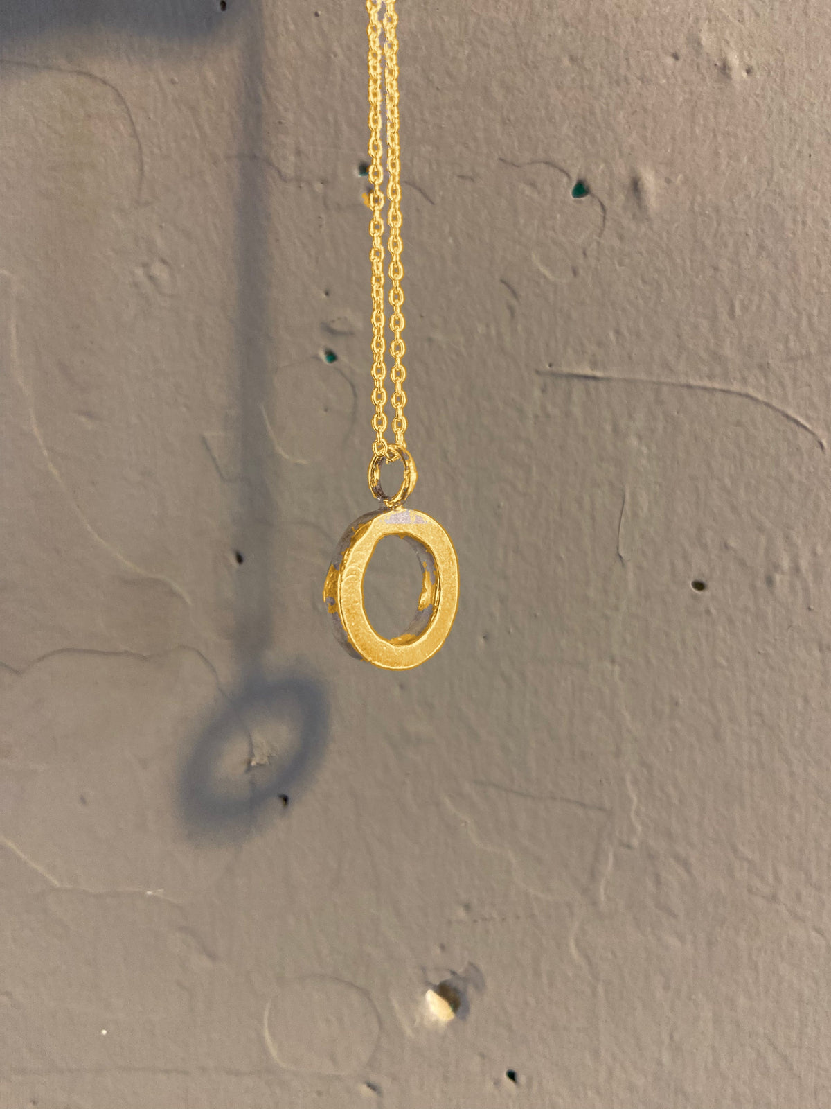 Lava Soup letter O pendant, gold-plated 925 silver