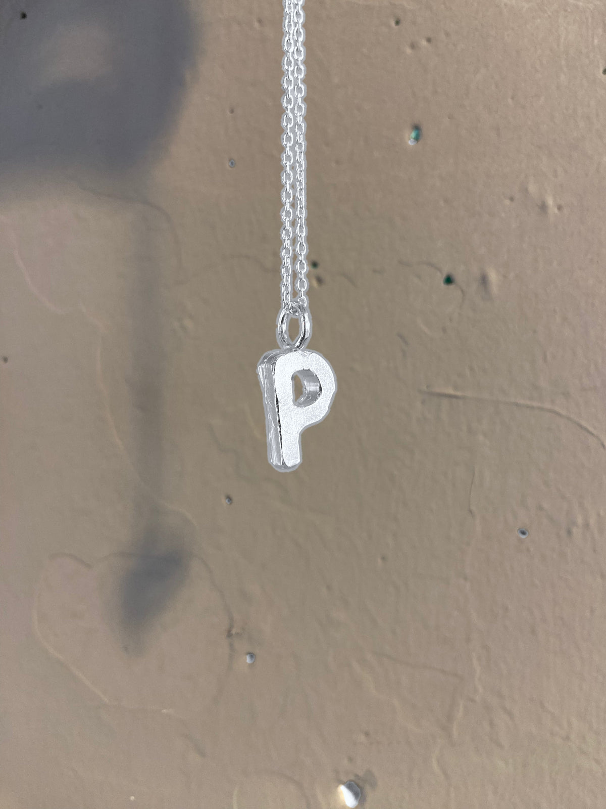 Lava Soup letter P pendant, 925 silver