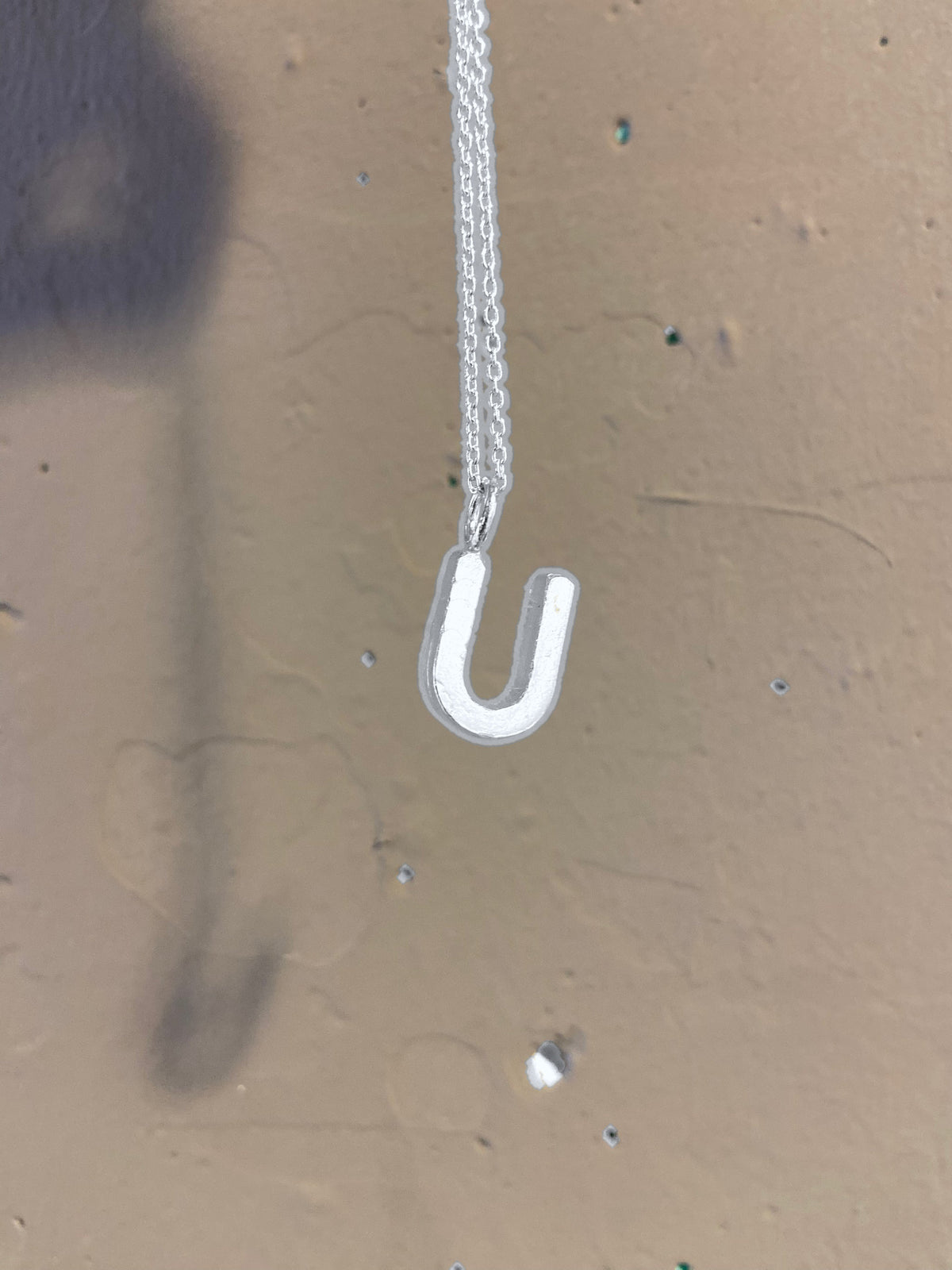 Lava Soup letter U pendant, 925 silver
