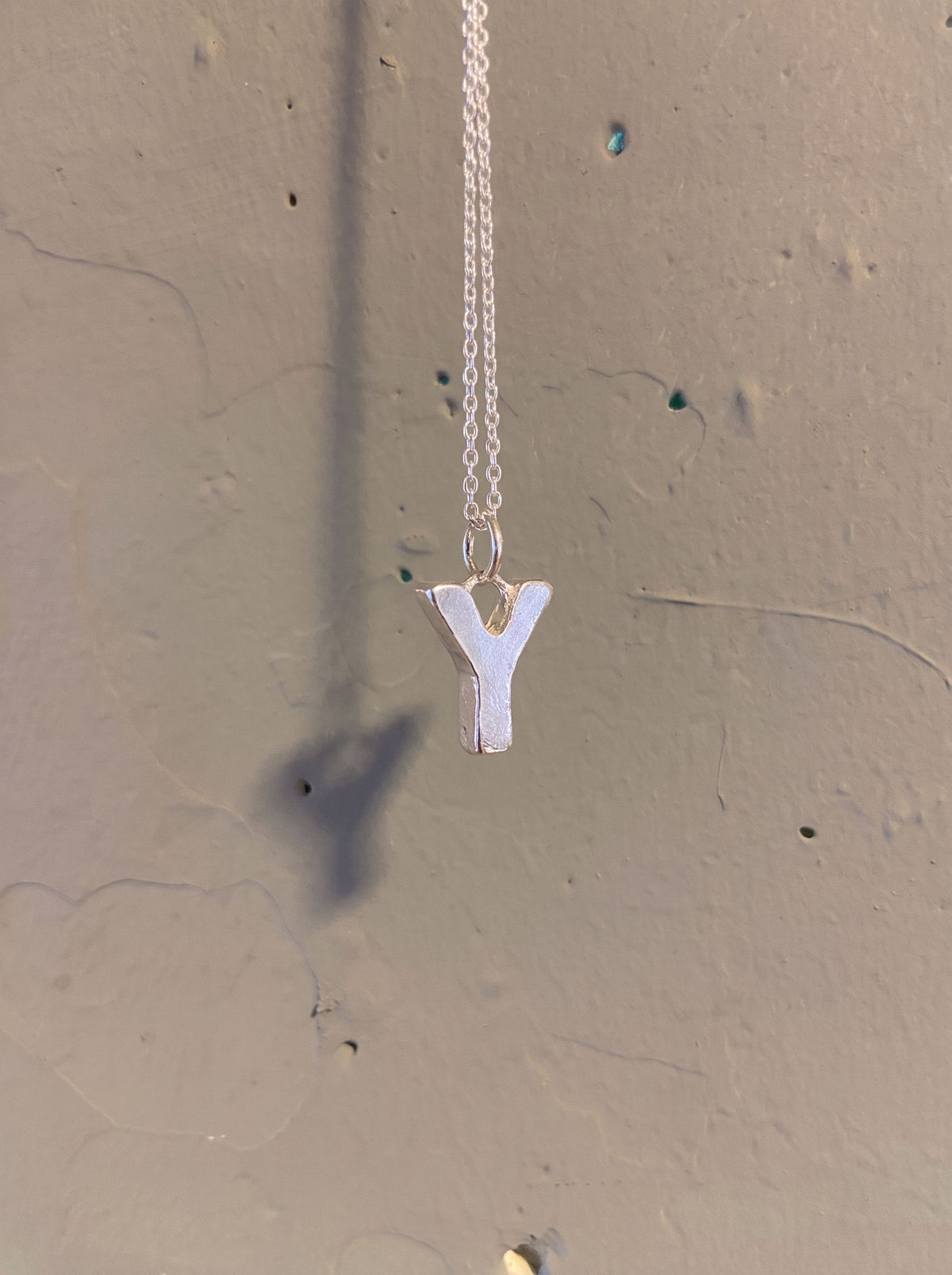 Lava Soup letter Y pendant, 925 silver