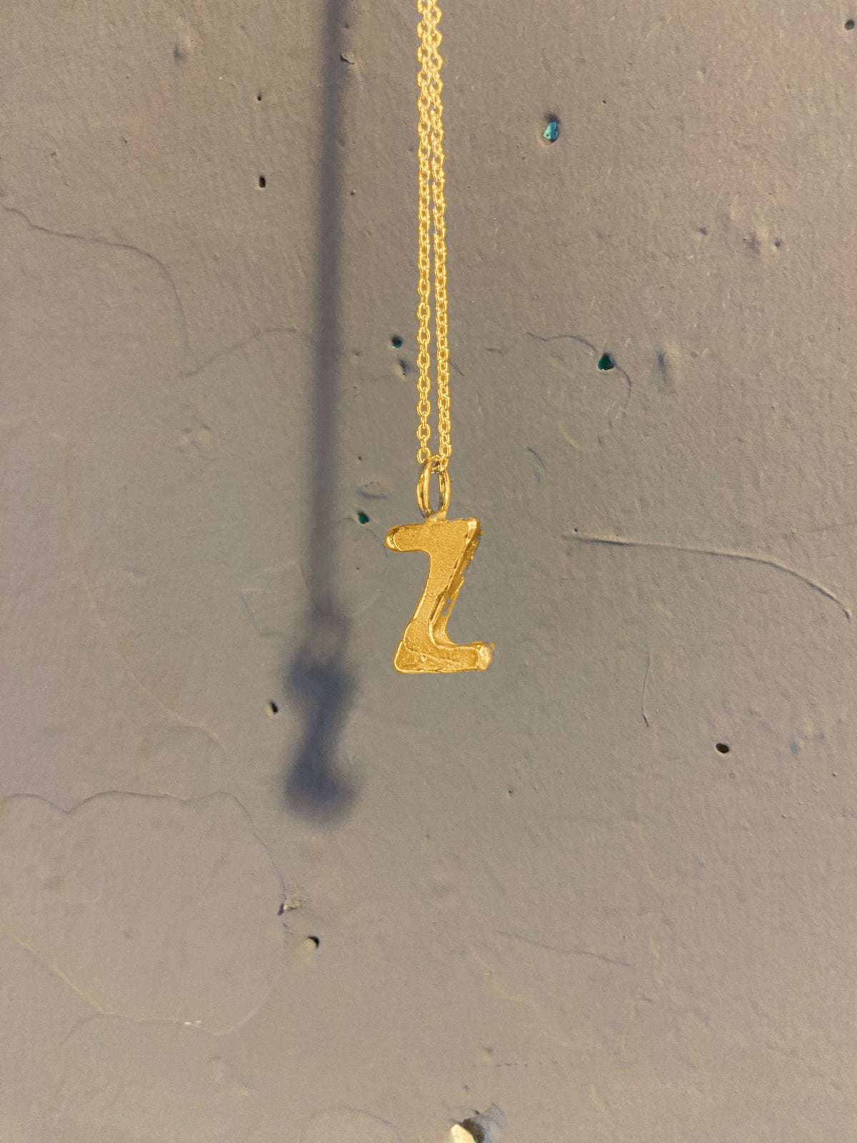 Lava Soup letter Z pendant, gold-plated 925 silver